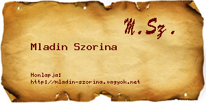 Mladin Szorina névjegykártya